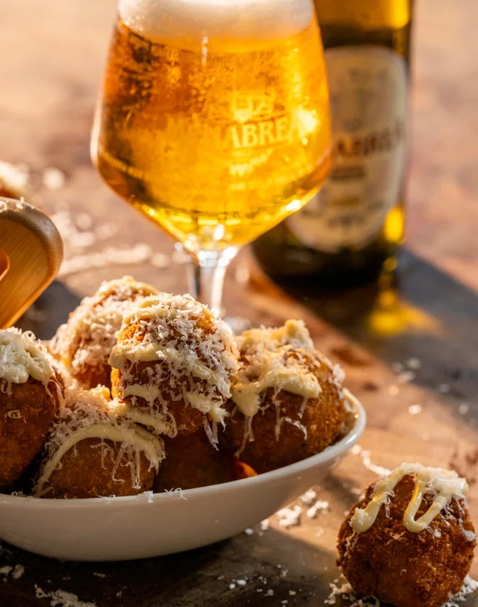 Golden wild mushroom arancini